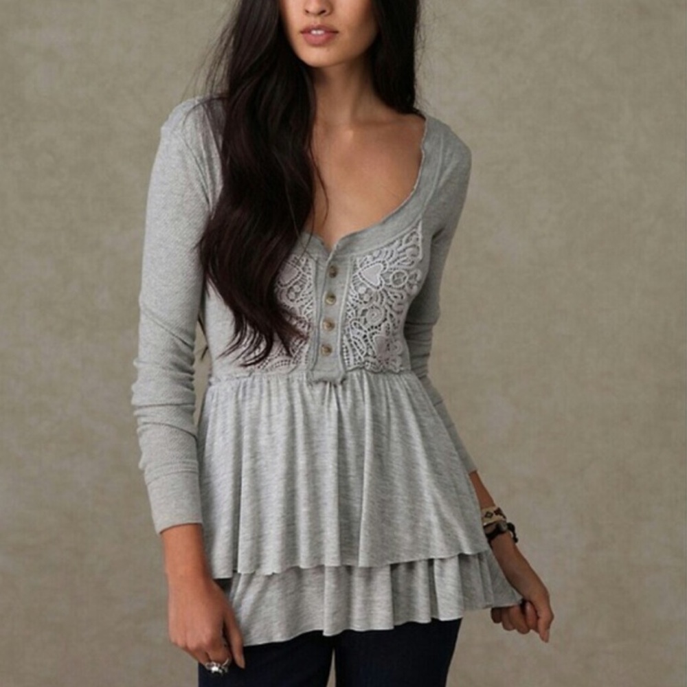Free People Level Heart Babydoll Thermal
